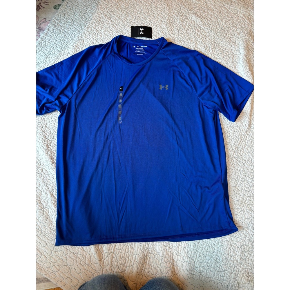 Under Armour Mens UA Tech 2.0 Short Sleeve Tee Royal Blue 2XL
